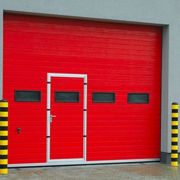 Ворота Дорхан секционные красные 2500x2800